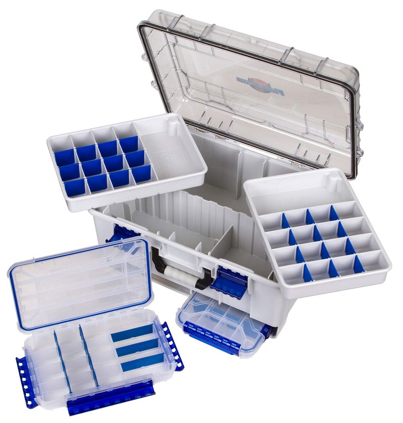 Flambeau حقيبة فلامبو أوتدورز 4000WPNC المقاومة للماء 4000، صندوق أدوات محمول مقاوم للماء مع صواني، رمادي/شفاف - Image 2